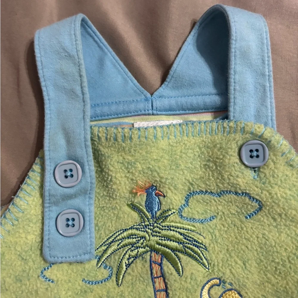 Silver Tag Carter’s Baby Overalls 6–9M Yoko Ono Lennon 2002 Terry Romper EUC - Picture 7 of 11